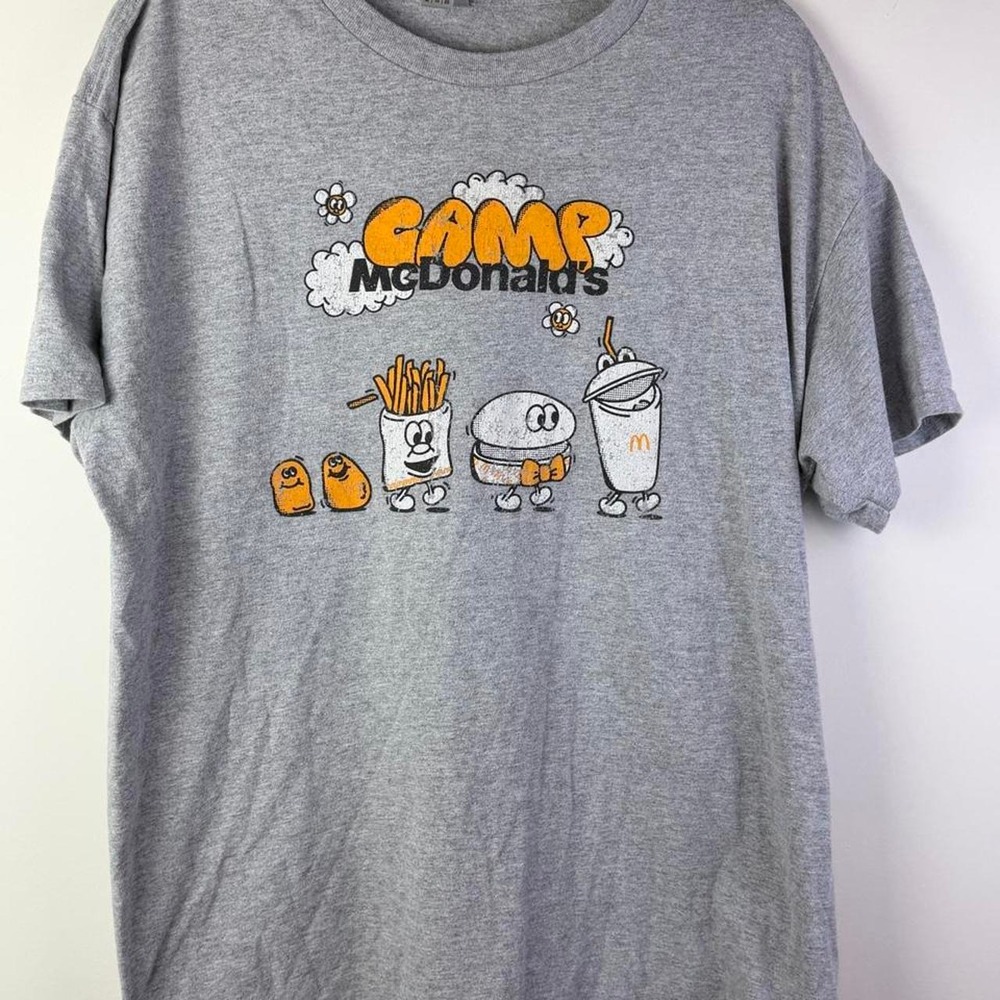 Gildan Camp McDonald's gray cotton t-shirt size XL